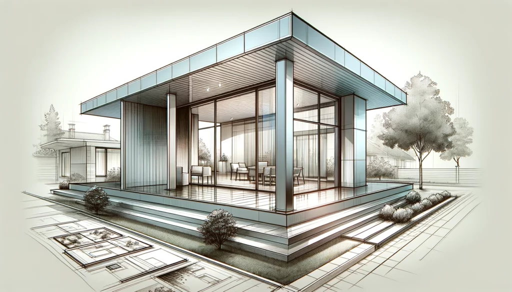 Moderne aluminium veranda